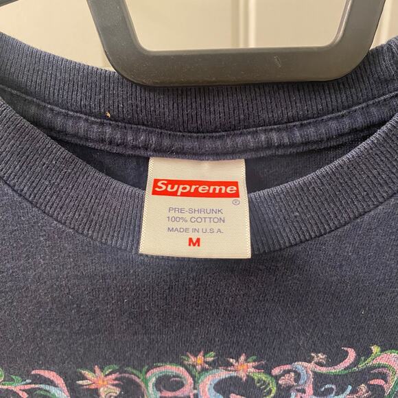 Supreme Navy Natural Crest Sun Shirt Size Medium - Picture 5 of 6